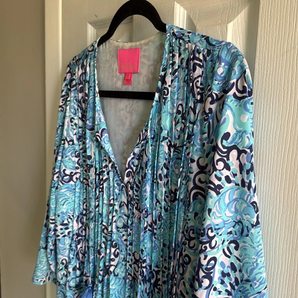 Lilly Pulitzer Marilina Tunic Dress in Light Aqua Spritz
